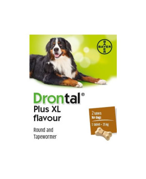 Drontal XL-овкусена таблетка за вътрешно обезпаразитяване на кучета с тегло над 20 кг, 1 таб.
