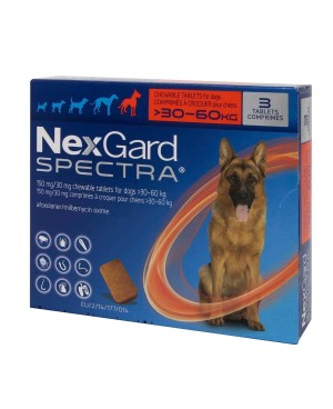 Nexgard Spectra-Таблетка за вътрешно и външно обезпаразитяване при кучета  с тегло 30-60кг.