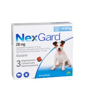NexGard за кучета с тегло от 4-10кг - противопаразитна таблетка срещу бълхи и кърлежи1 таб.