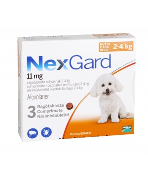 Nexgard - таблетка за външно обезпаразитяване при кучета -  2-4 кг, 1 таб.