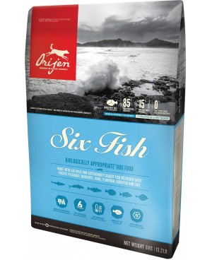 Orijen Adult Six Fish Dog - суха храна за кучета 11,4кг.