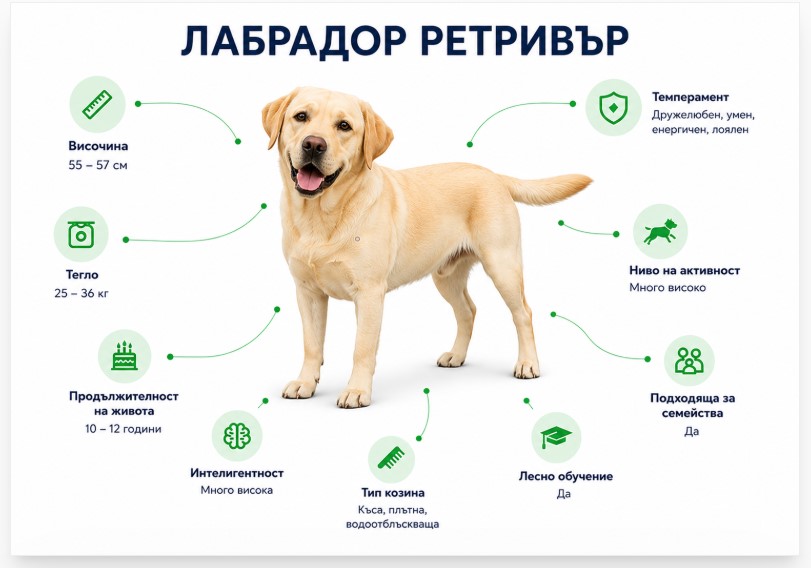 Темперамент и характер на породата лабрадор ретривър